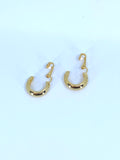 Mini gold hoop clip on earrings