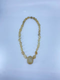 Natural carved stone beaded necklace