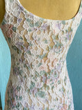 90's Floral laced slip dress