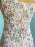 90's Floral laced slip dress