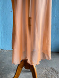 70-80's Peach sheer maxi slip dress