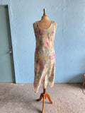 90's-Y2K sage floral dress