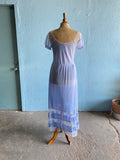 50-60's Baby blue laced slip maxi dress
