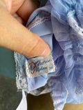 50-60's Baby blue laced slip maxi dress