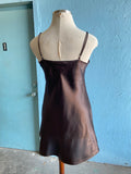 90's Chocolate brown slip dress