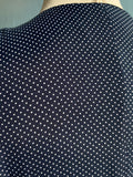 90's Navy polka dot button down dress
