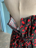 Y2K Black cherry printed halter plus size dress