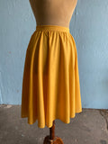 60-70's Mustard yellow circle skirt