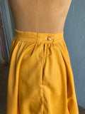 60-70's Mustard yellow circle skirt