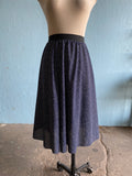 80's Navy blue polka dot plus size circle skirt