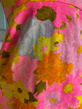 60's Hawaiian psychedelic tropical floral dress