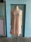 60-70's Pink laced mod dress with bell sleeves