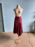 90’s-Y2K Maroon hippie plus size skirt