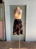 Y2K black silk mini with colorful cluster dot print