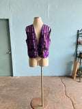 Guatemalan Purple chaleco tipico plus size vest