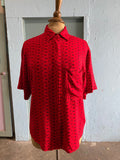 90's Red shirt with black heel print