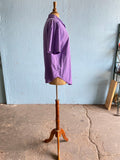 80-90's Purple polka dot short sleeve shirt
