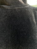 90's- Y2K Unisex black long sleeve velour mock neck top