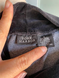 90's- Y2K Unisex black long sleeve velour mock neck top