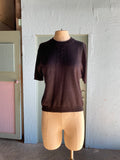 90's Black short sleeve knit top