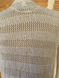 Y2K white crochet laced 3/4 sleeve bolero