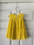 Handmade yellow crochet knit dress. Kid size