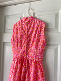 70's Polyester psychedelic floral dress