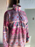 90's Purple pink fleece jacket