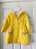 70's Sears Yellow coat with floral embroidery and hoodie