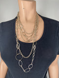 Silver layered necklace