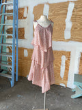 70's Dainty Floral tiered handkerchief dress