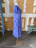 90's-Y2K Blue Violet floral plus size dress
