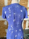 90's-Y2K Blue Violet floral plus size dress