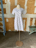 90's White dress with firefly print