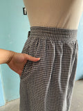 90's Black & White Gingham plus size skirt
