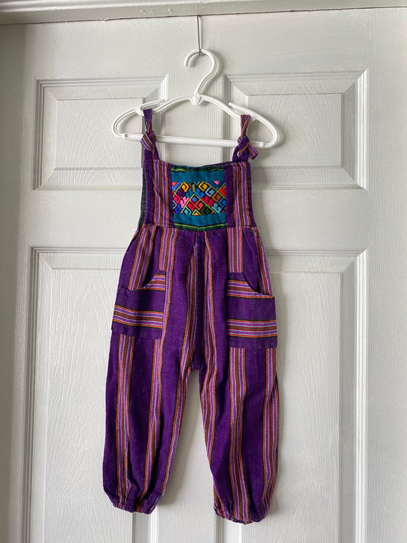 Guatemalan Purple woven embroidered overall