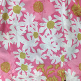 1970äó»s Psychedelic Pink Daisy Floral crop top