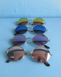 Oval mirror sunglasses