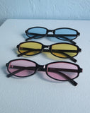 Retro rectangle goggle sunglasses