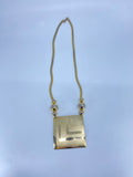 80-90's big square shaped pendant necklace