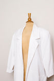 1990's Ivory Plus size blazer with pockets.