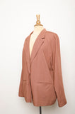 1990's Brown light blazer jacket with pockets