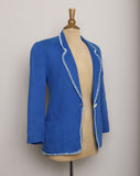 1990's Electric blue Blazer with with stitching