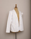 1990's White with pastel candy striped blazer