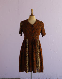 1990's Leopard print dress