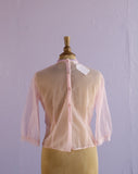 1950's Sheer Pink & Violet blouse