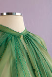 1950's Sheer Green pleated blouse