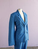 1990's Electric Blue 2 pc suit set
