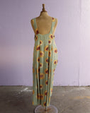 1990's Express Sleeveless Sage sunflower jumper maxi dress