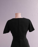 1990's Black pinstriped mini dress